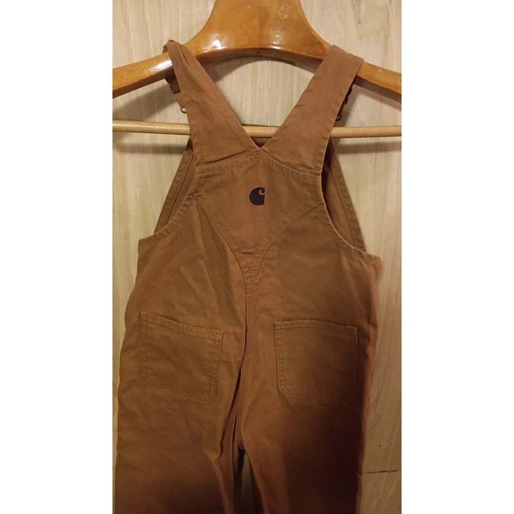 Carhartt Kids 4T Canvas Double Knee Bib Overalls kids Workwear, Gorpcore kids.